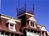 Close-up of widow's walk on Wright house roof