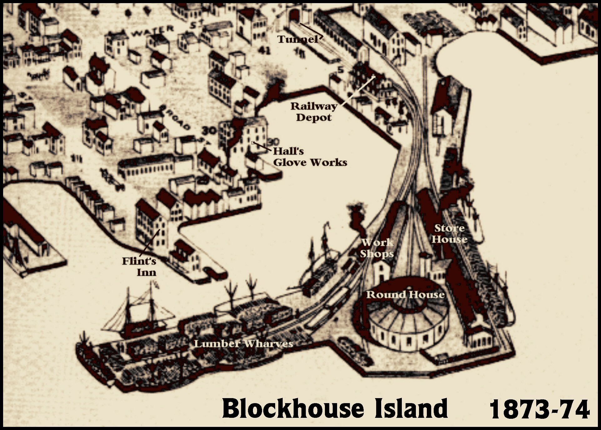 Detailed map of Blockhouse ca. 1873-74