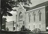 Western wall of Wall Street United Church